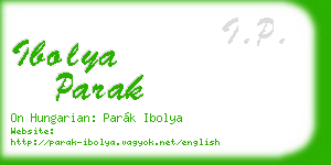 ibolya parak business card